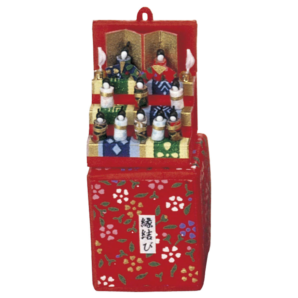 楽天市場】雛人形 ミニ箱段雛三段手作り和紙細工 収納小箱雛 超