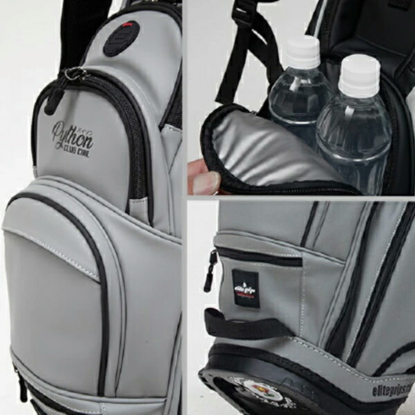 ◻︎エリートグリップ 軽量スタンド式キャディーバッグ 人気の白x