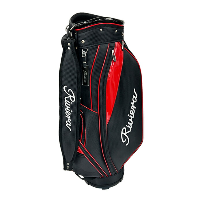 リビエラRiviera ブラックシルバー ゴルフ キャディバッグ リビエラ