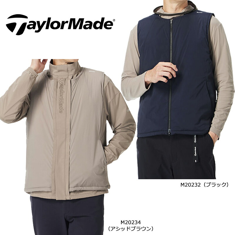 テーラーメイド：メンズ：Lサイズ：ジップアップ中綿ベスト