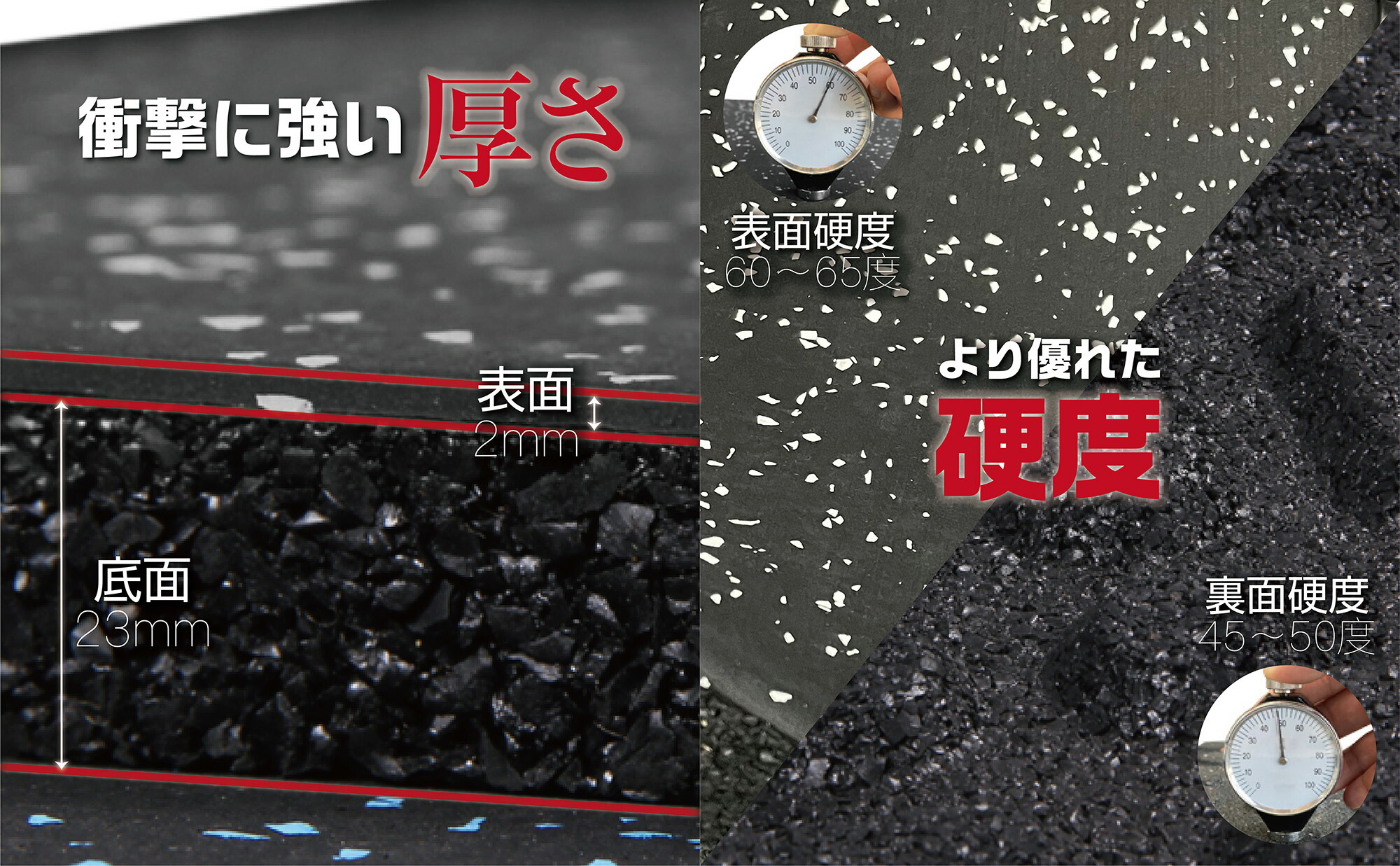 楽天市場】トレーニングマット 500×500mm 厚さ2.5cm 4枚セット 衝撃