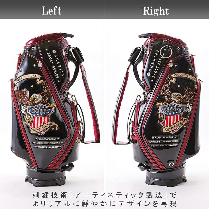 展示未使用品 SHERIFF キャディバック ゴルフバッグ コンボイ 3点式