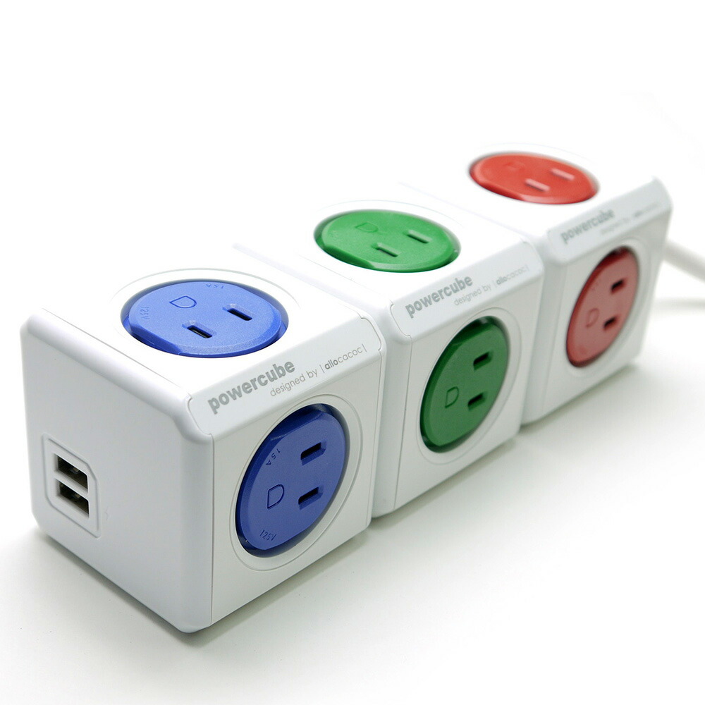 楽天市場】電源タップ power cube パワーキューブ 正規品 USB有り