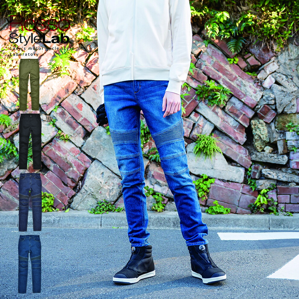楽天市場】レディース バイク用 春夏 ストレッチ スキニー デニム