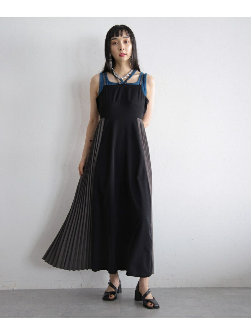 HARE ハレ 完売品 プリーツミニキャミワンピース ブラック LADIES