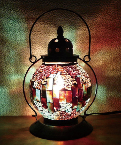 楽天市場】テーブルランプ ランタン型 アンティーク風 『モザイク