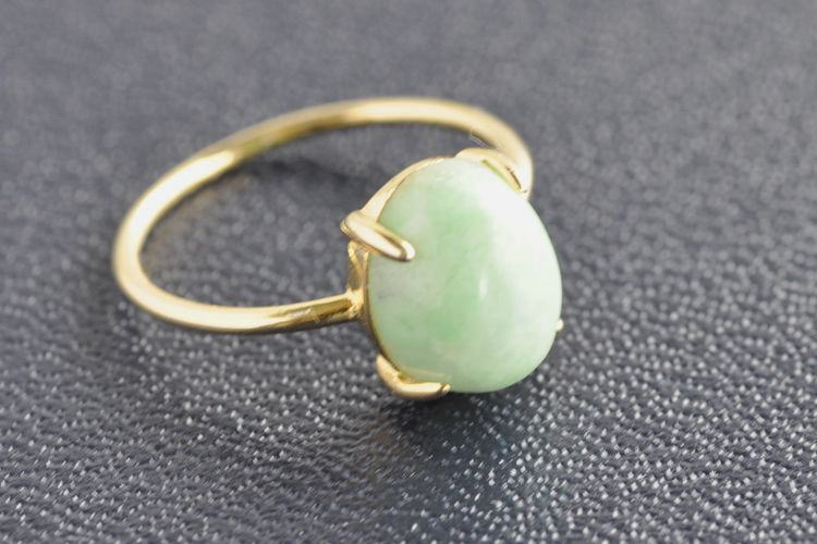 楽天市場】糸魚川翡翠指輪 ひすい指輪 天然翡翠リング ジェイダイト 9