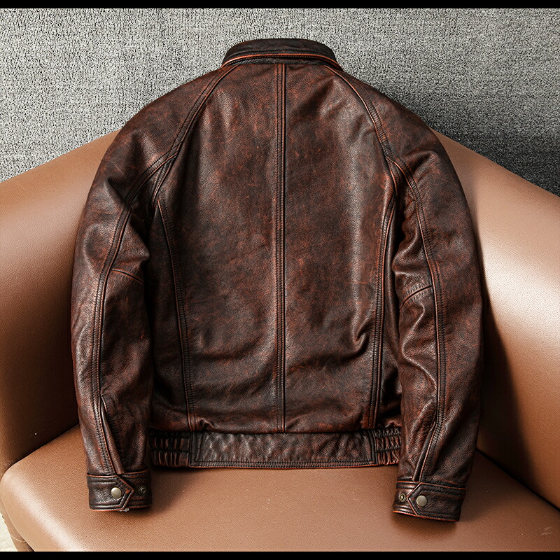 楽天市場】アメカジ レザージャケット 上品 本革 高級 牛革 ユーズド