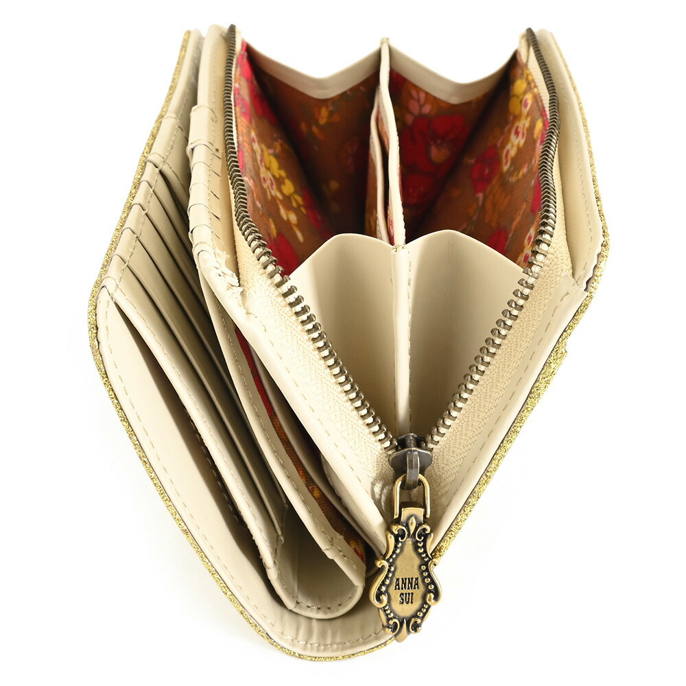 楽天市場】アナスイ フレームアーツ 財布 二つ折り財布 L字ファスナー