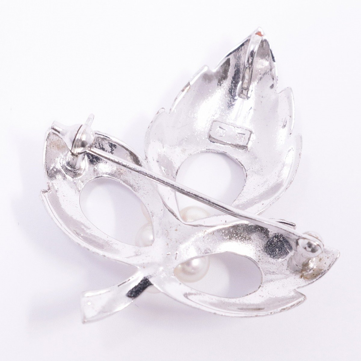 楽天市場】【中古】MIKIMOTO ミキモト リーフモチーフ ブローチ