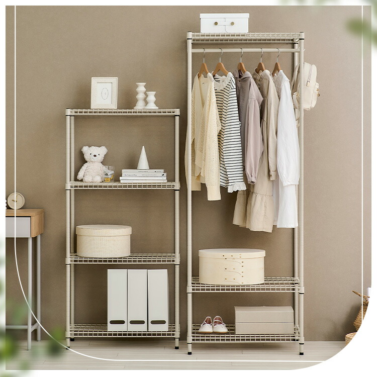 楽天市場】スチールラック 幅80 収納ラック 3段 収納棚 ハンガーラック