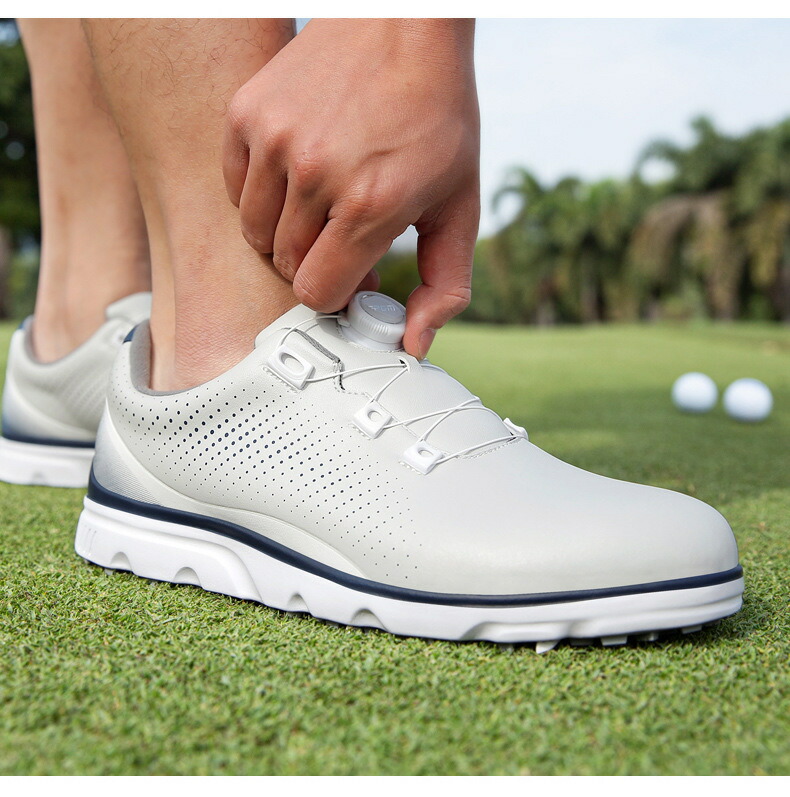 Rさん専用 BEAXIS ゴルフシューズ ホワイト ビーアクシス シューズ」の