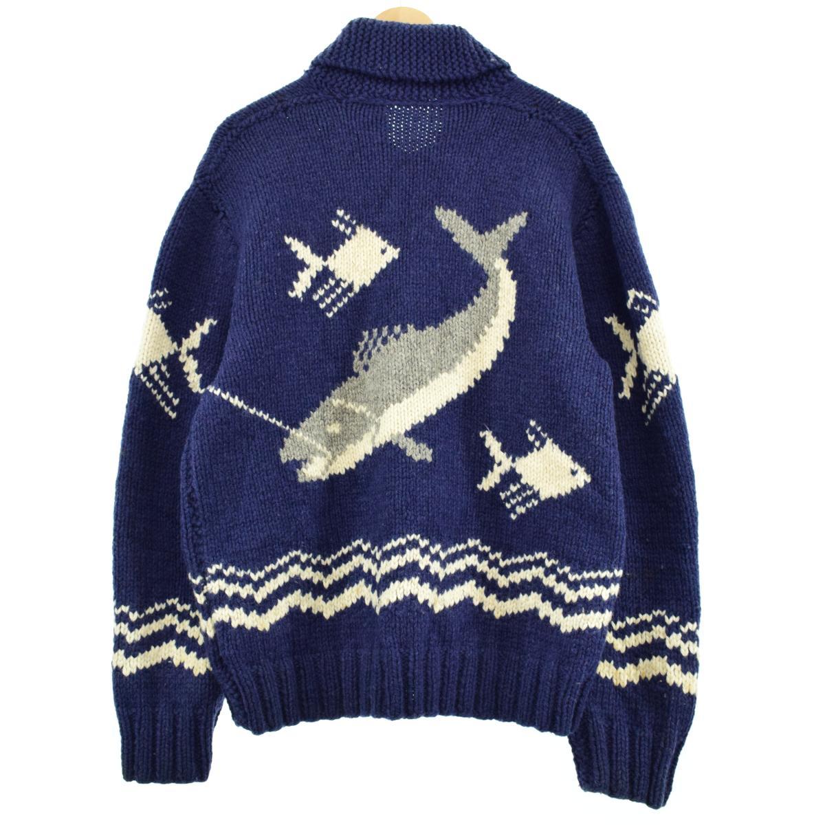 楽天市場】60~70年代 UNKNOWN シャチ柄 カウチンセーター メンズL