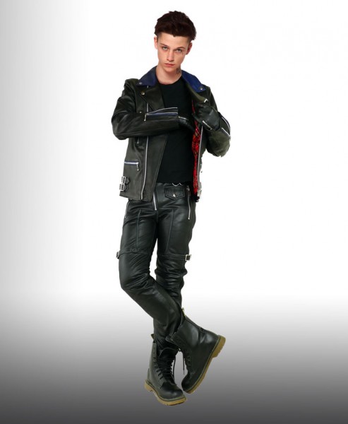 楽天市場】レザーパンツ ブラック メンズ バイカーパンツ スキニー WAD