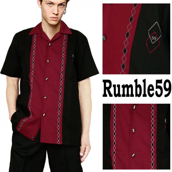 楽天市場】ロカビリー ボウリングシャツ ボーリングシャツ 開襟シャツ