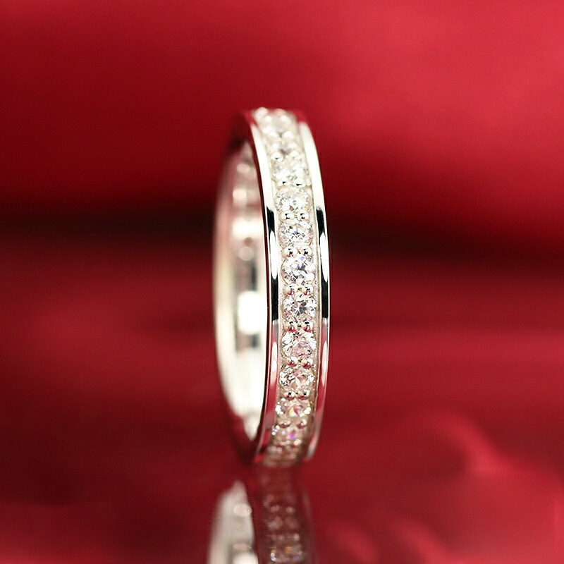 楽天市場】pt950【0.7ct】ダイヤモンド フルエタニティ リング【H