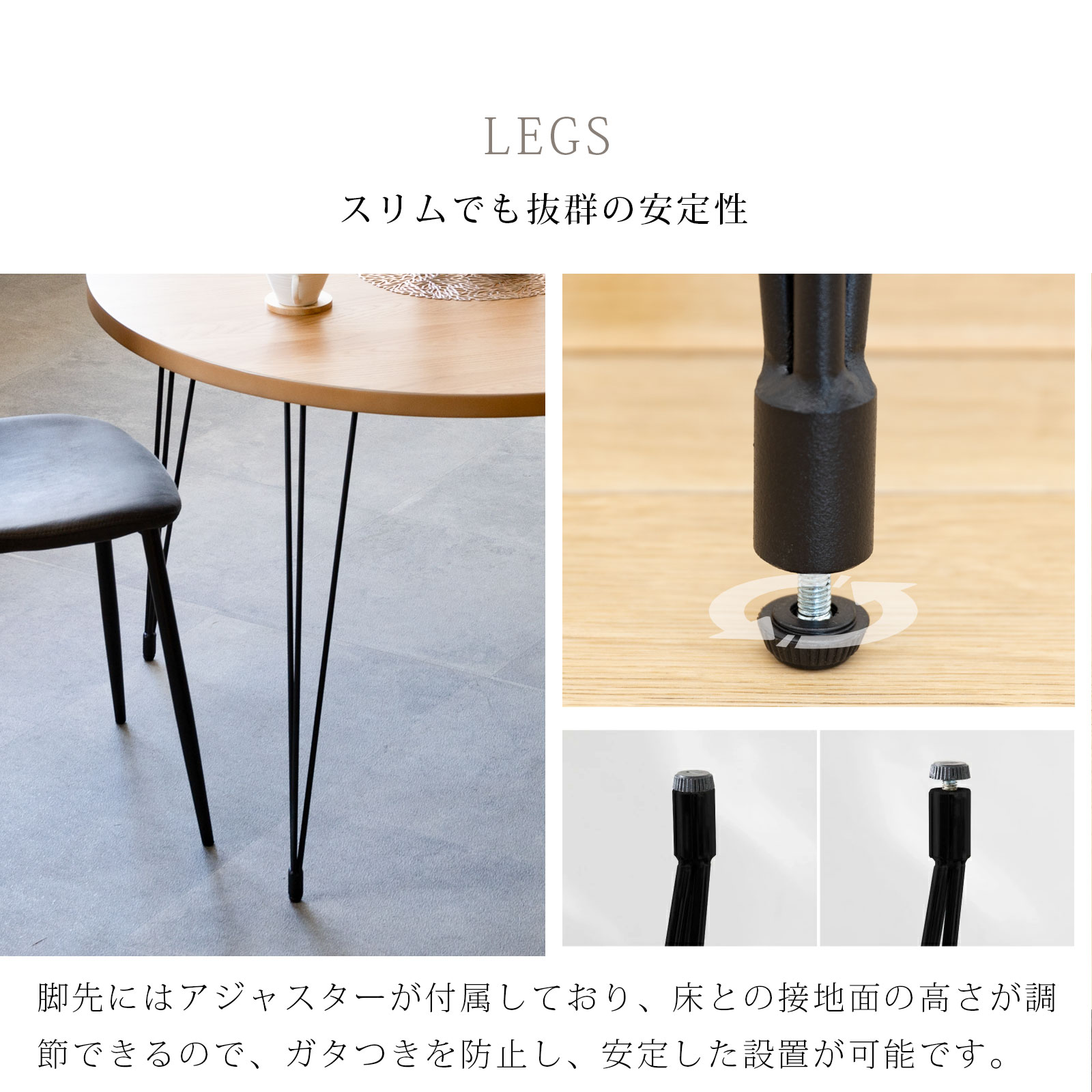 楽天市場】ダイニングテーブル 丸 北欧 110cm 幅 4人掛け おしゃれ