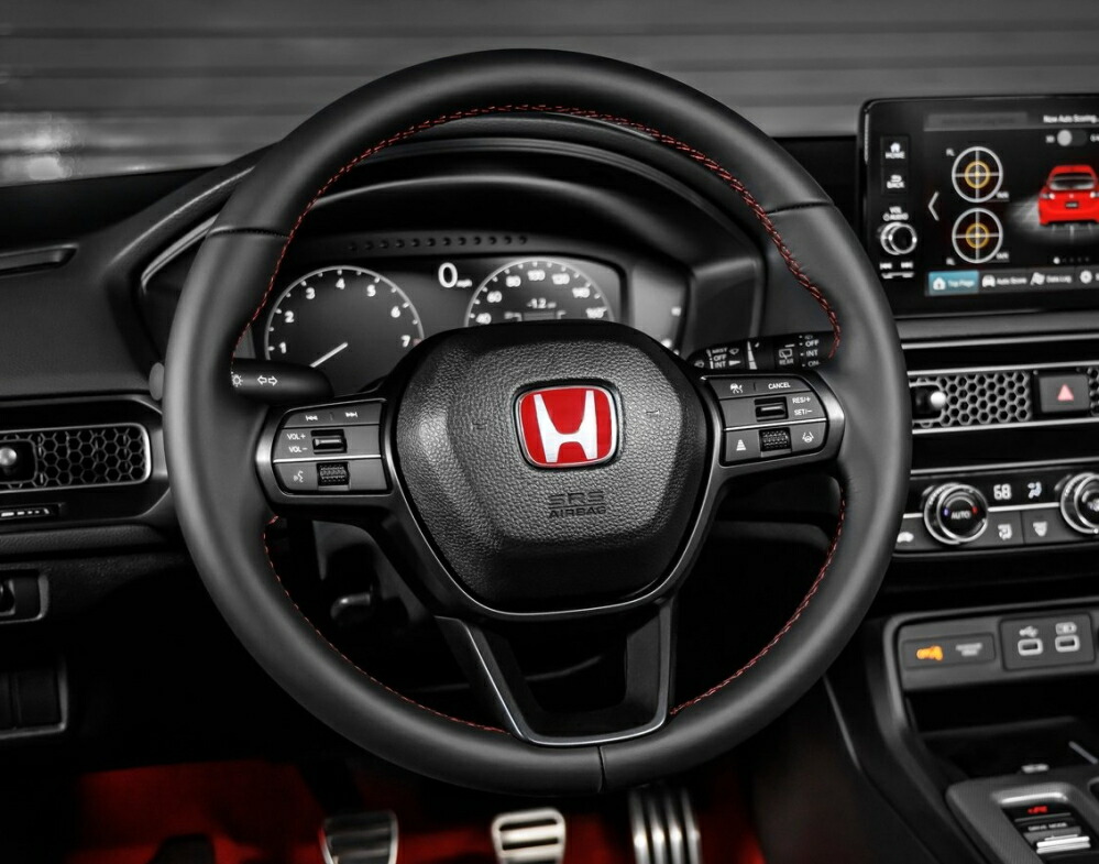 楽天市場】シビックタイプR用 ホンダ純正レザーステアリングホイール 6