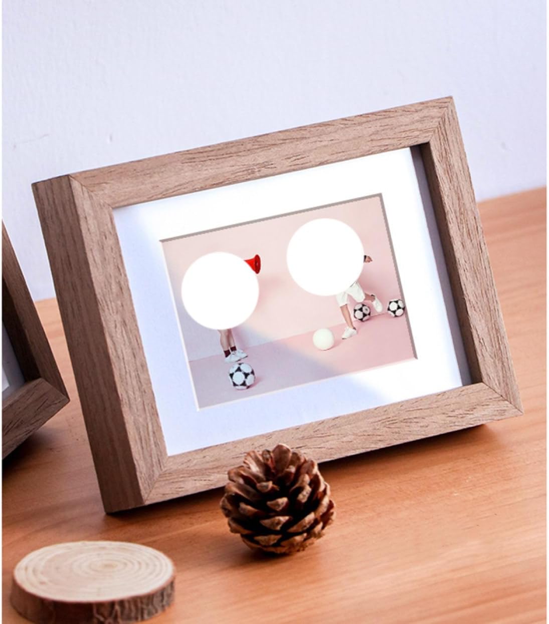 楽天市場】写真立て ハガキサイズ 2枚 L判も可 キャビネ 見開き 木製