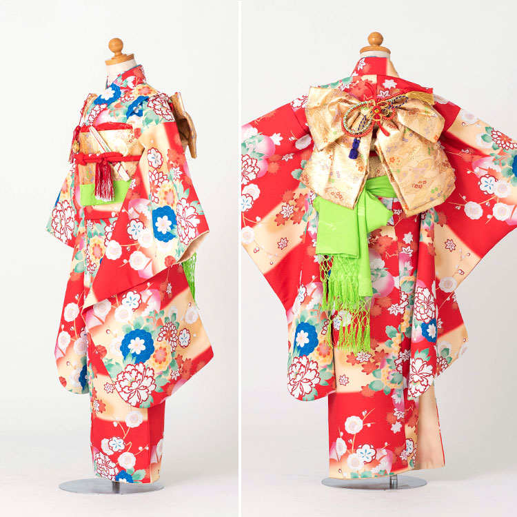 楽天市場】七五三 着物 7歳 四つ身セット(結び帯セット) 女の子 16点