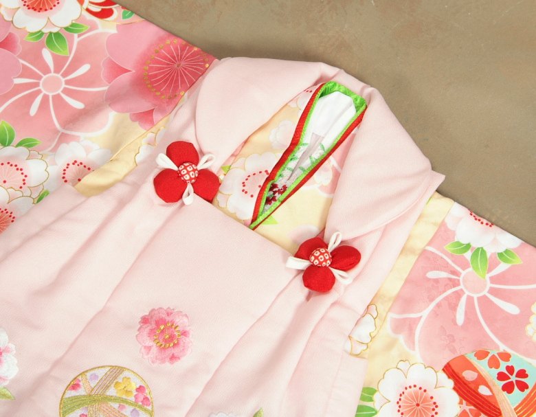 楽天市場】七五三 着物 3歳 女の子 被布セット 京都花ひめ 黄色地着物