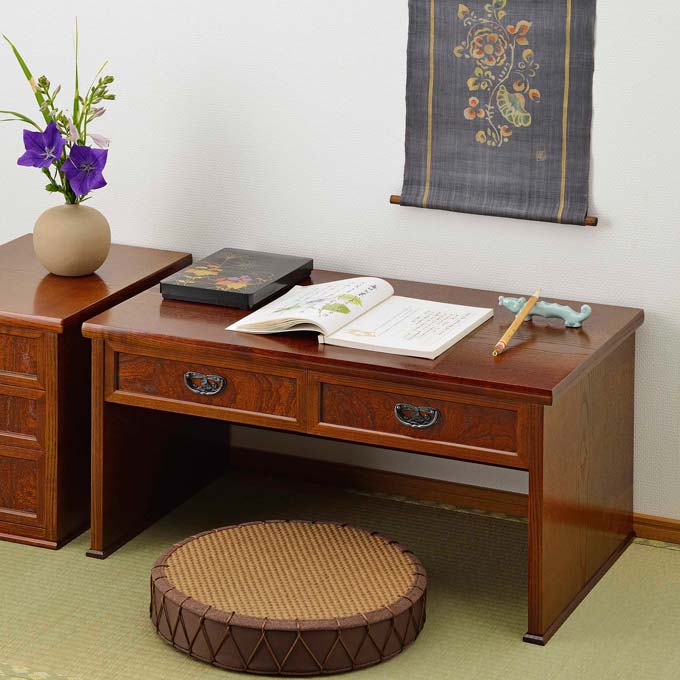 楽天市場】【送料無料】 秋草シリーズ 文机 幅75 書道机 和風 書道机