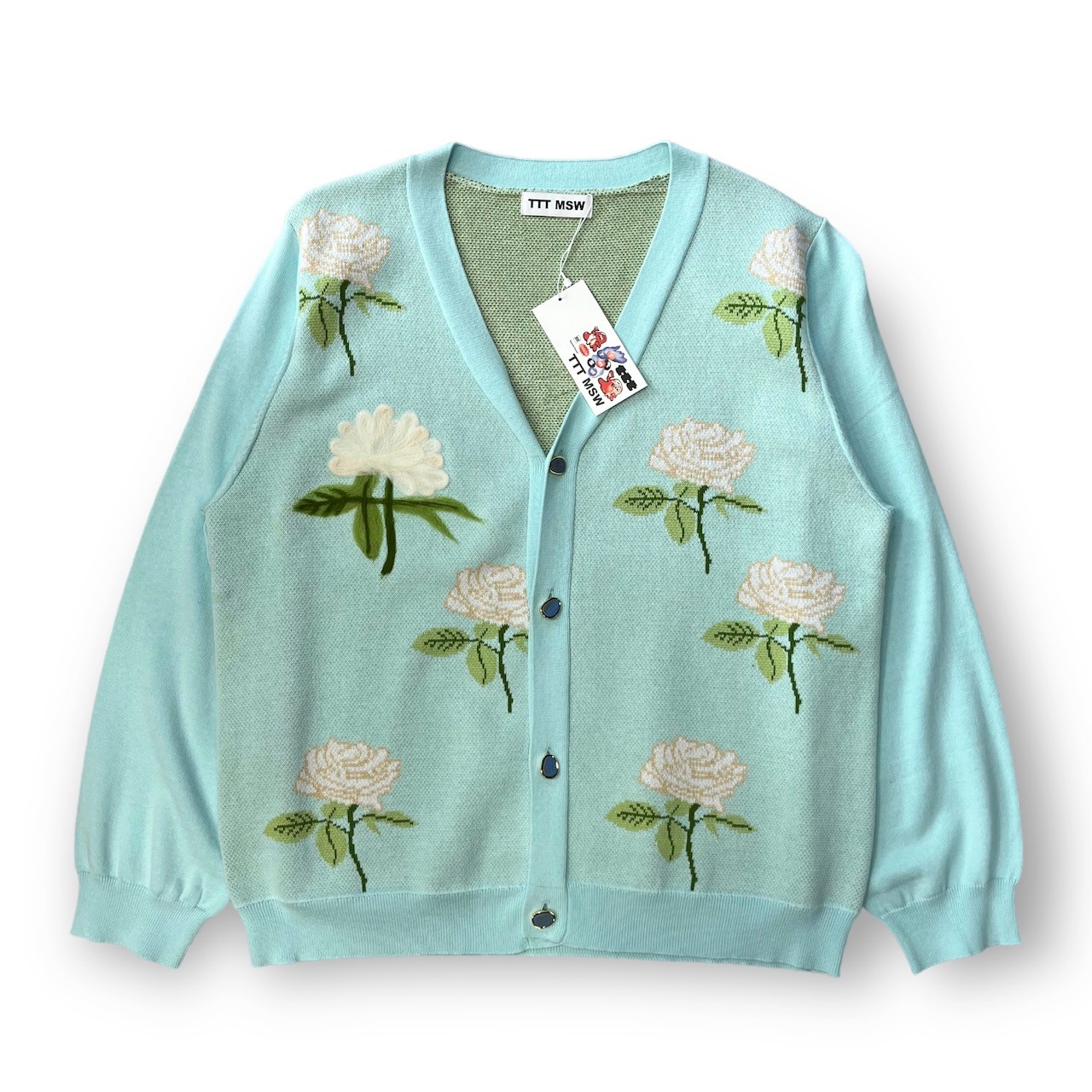 TTT_MSW / Flower Knit Jacquard Cardigan