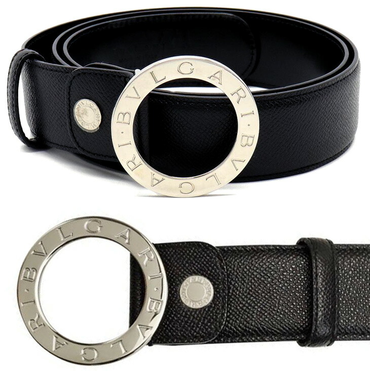 楽天市場】BVLGARI ブルガリ レザーベルトロゴー刻印シルバーリング