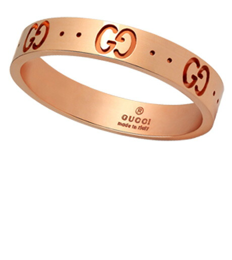 楽天市場】GUCCI グッチ GGアイコンリングホワイトゴールド イエロー