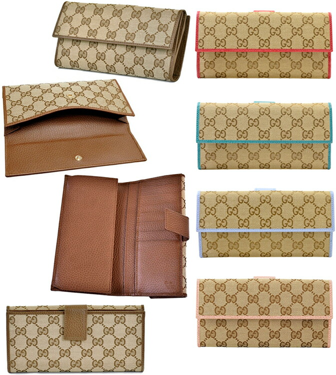 GUCCI GG 最新 キャンバス スタッズ Wホック 長財布 美品 1010-11