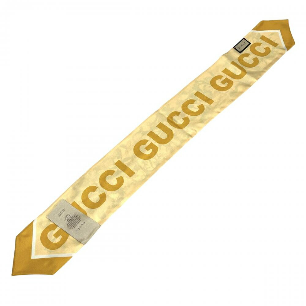 楽天市場】グッチ【GUCCI】700424 3G001ツイル ネックボウ シルク 黄色