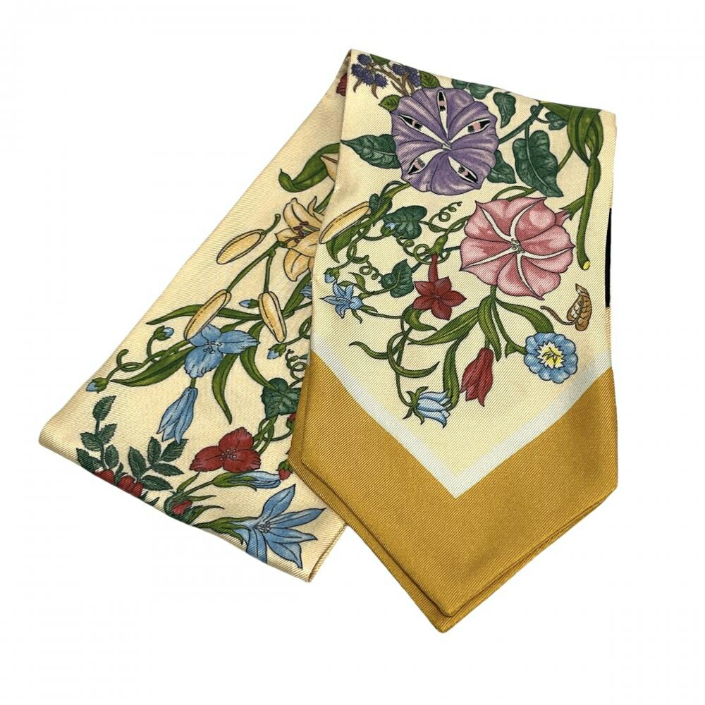 楽天市場】グッチ【GUCCI】700424 3G001ツイル ネックボウ シルク 黄色