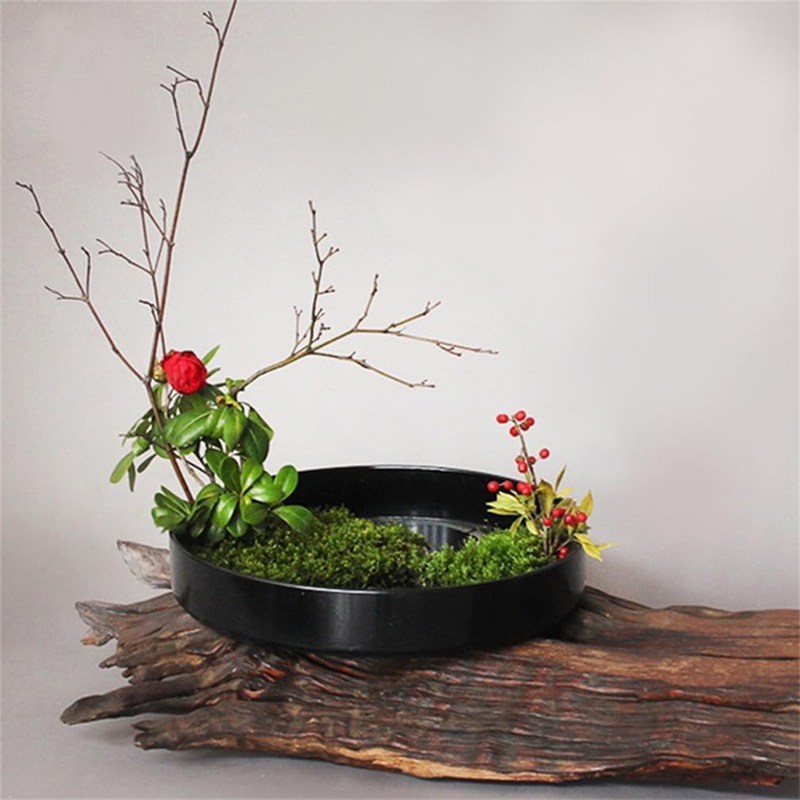 楽天市場】花器 水盤 花瓶 盆栽鉢 プラスチック製 生け花用 花器