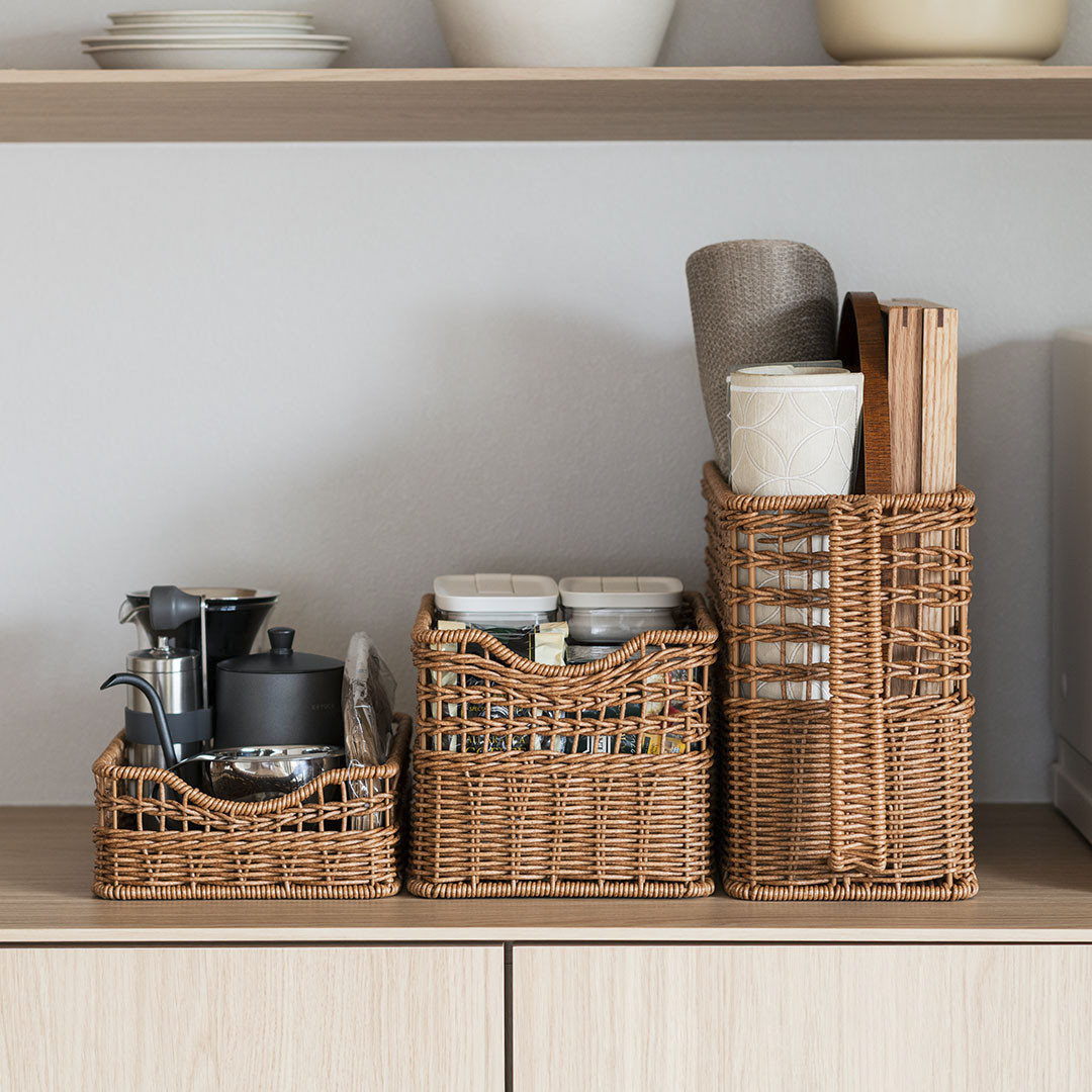 楽天市場】【KEYUCA公式店】ケユカ 洗えるPPラタンバスケット スリム浅