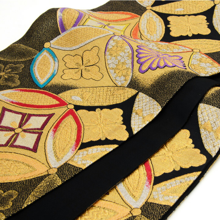 楽天市場】七五三 袋帯 子供用 ジュニア 手結び 正絹 女の子 女児 黒