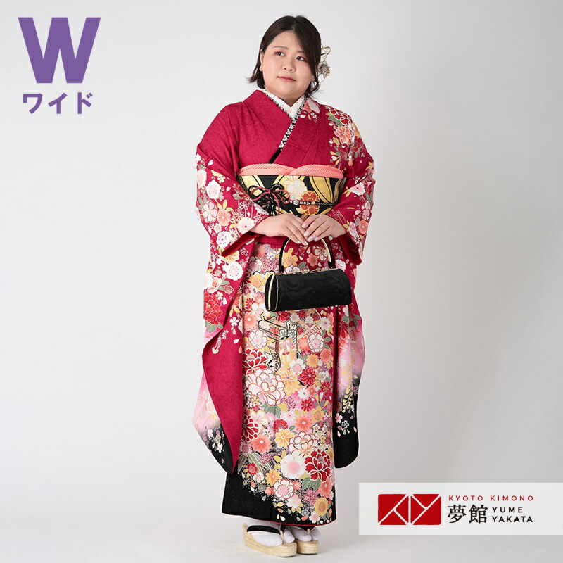 楽天市場】【成人式 振袖 レンタル】RS1005 正絹 赤 桜菊花に御所車