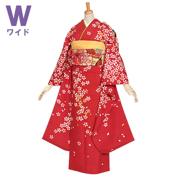 楽天市場】【成人式 振袖 レンタル】RS691 正絹 赤 ラメ入 小桜フル