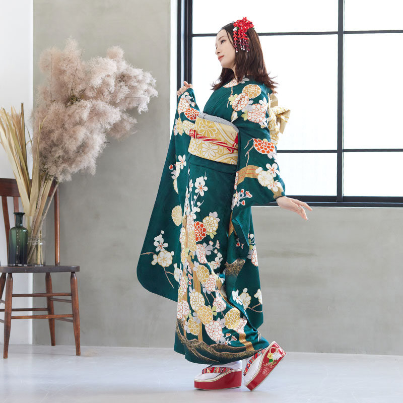 楽天市場】成人式早割クーポン10％オフ【振袖 レンタル】RS986 正絹