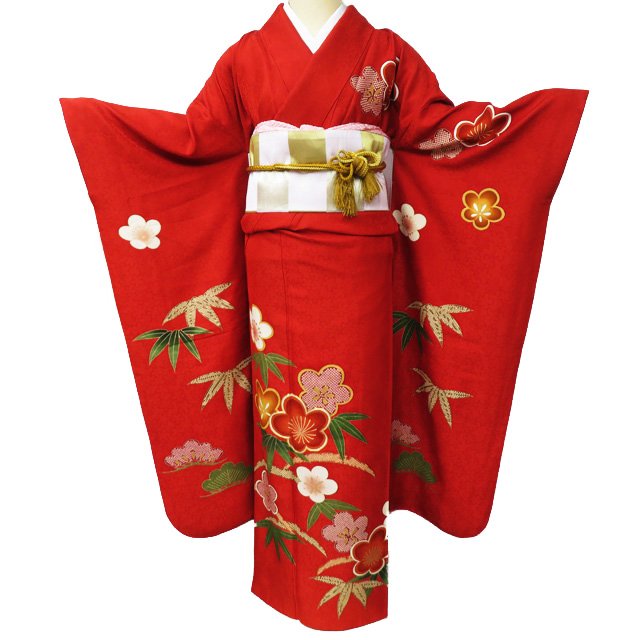 楽天市場】【 中古 】 振袖 着物 リサイクル 正絹 フォーマル 金駒刺繍