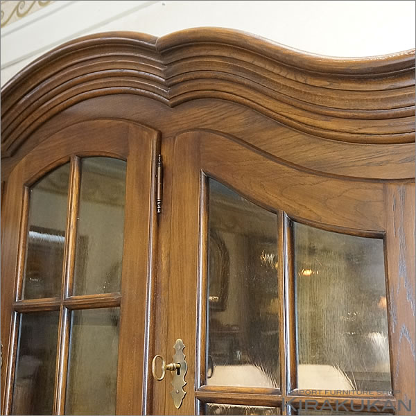 楽天市場】輸入家具 オランダ家具 グランドキャビネット 食器棚 オーク