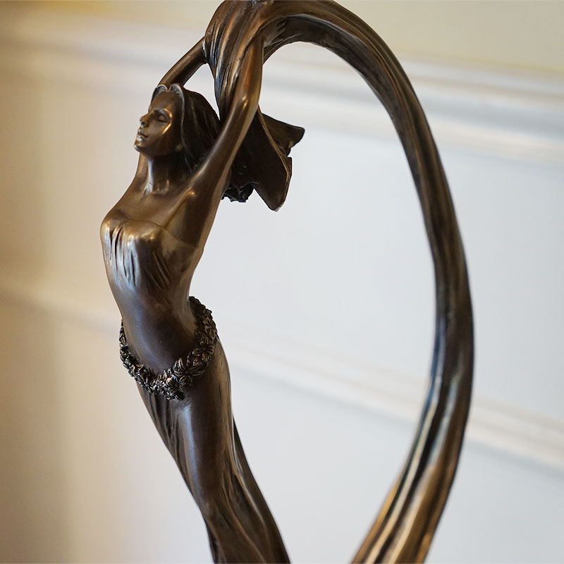 楽天市場】ステンドグラスランプ テーブルランプ ブロンズ像風 レディ