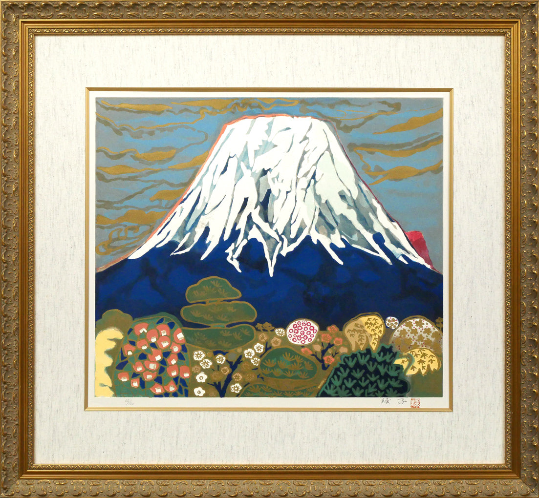 楽天市場】片岡球子 富士（絵画｜アート・美術品・骨董品・民芸品