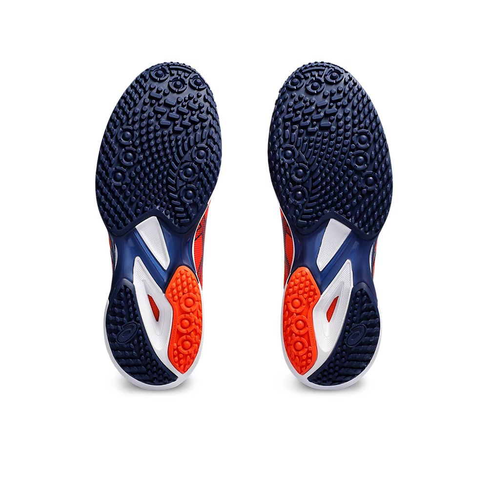 専用ASICS ソリューションスピード オレンジ/ネイビーオムニ用26.5