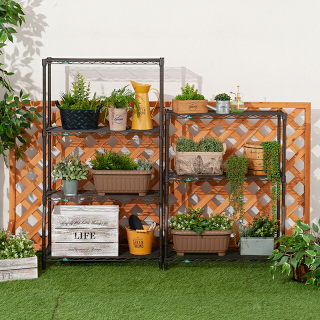 楽天市場】ルミナス ラック ガーデンラック 屋外 黒 スチールラック 幅