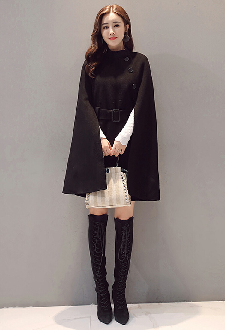 楽天市場】マント ケープ ポンチョ コート レディース アウター 冬