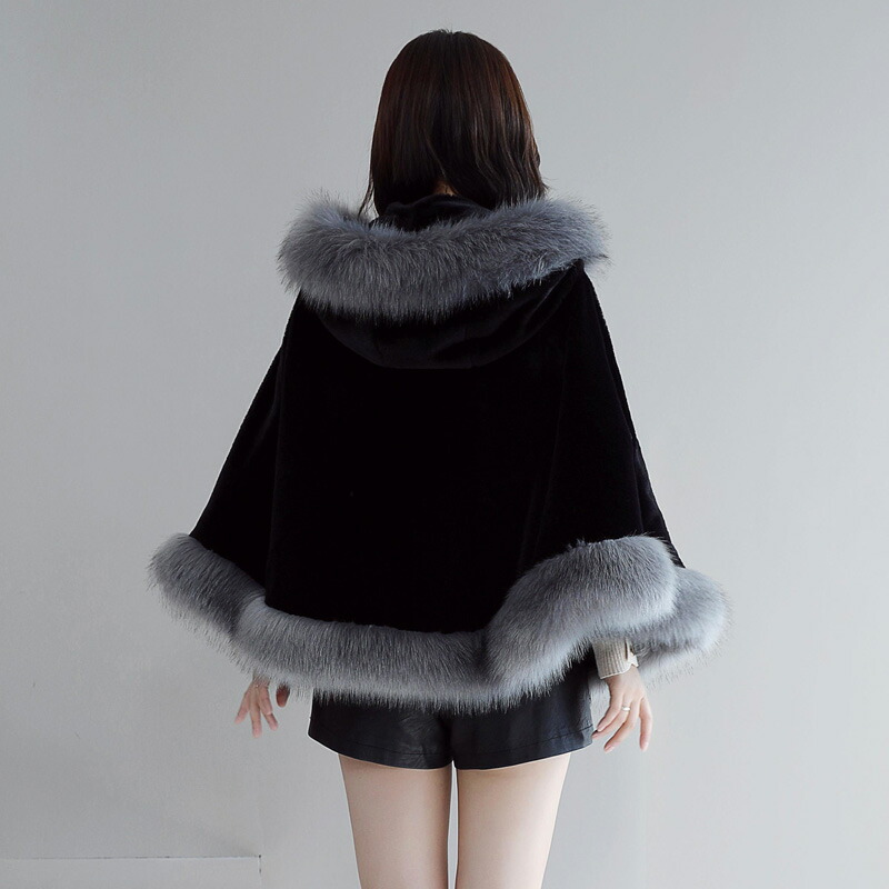 ANAYI アナイ アンゴラウール フード付きケープ ポンチョ ANAYI アナイ