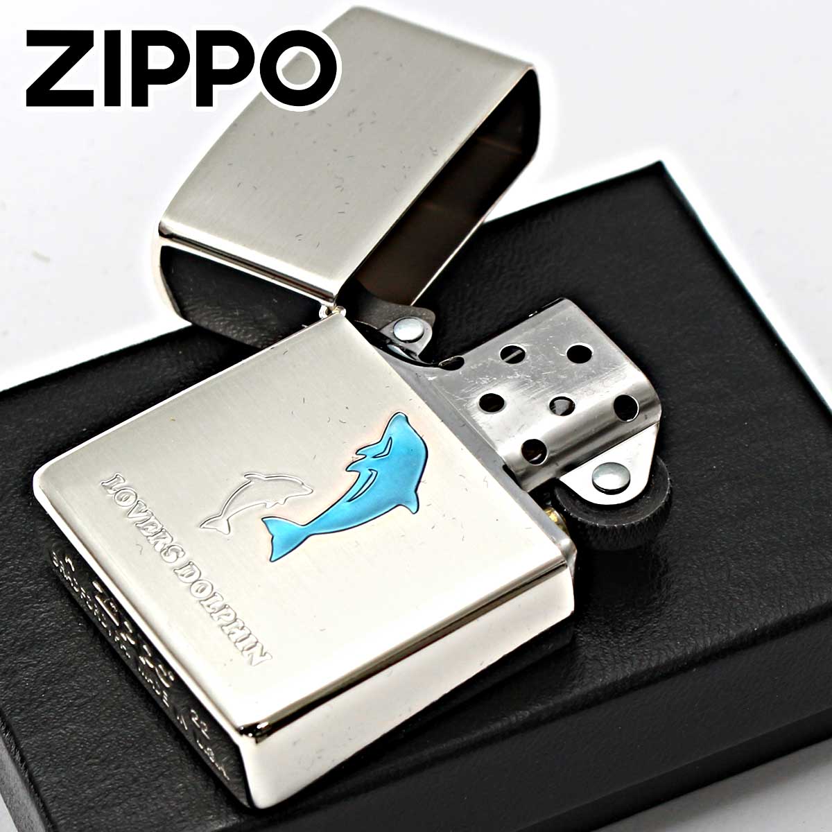 楽天市場】Zippo ジッポライター イルカ ラバーズドルフィン ブルー