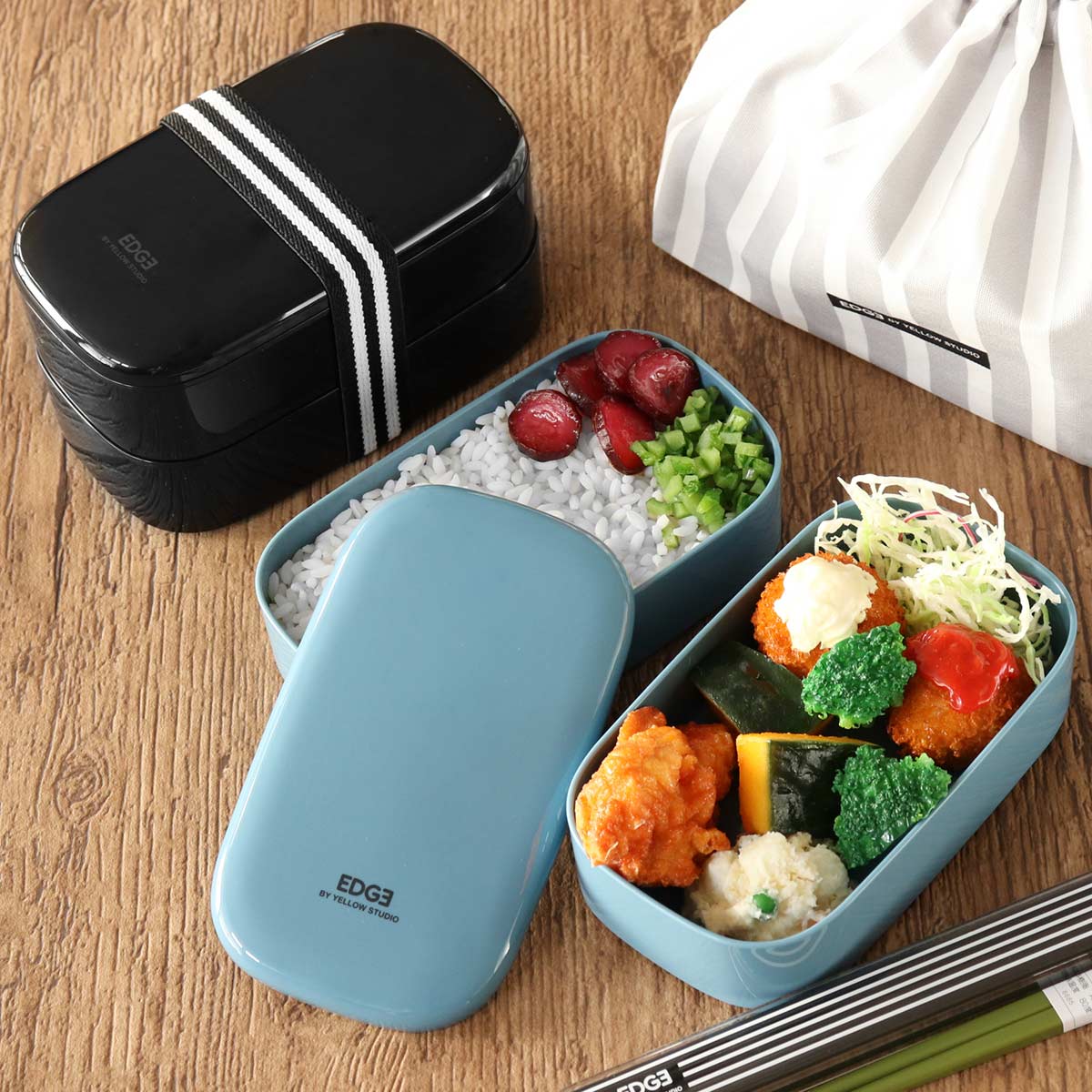 楽天市場】弁当箱 2段 800ml EDGE オーバル （ お弁当箱 ランチ