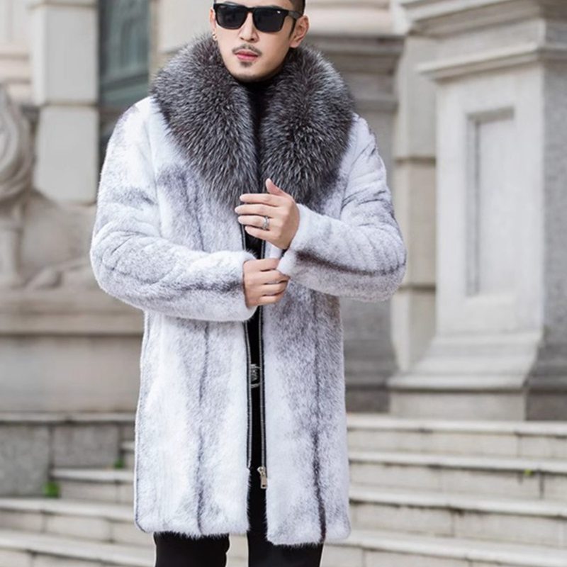楽天市場】ファーコート メンズ ロングコート 大きいサイズ ファー襟