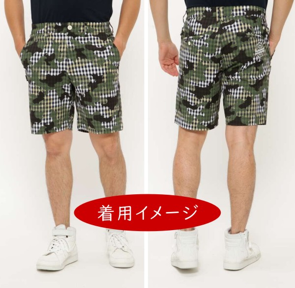 カモ柄 パーリーゲイツ ショート ハーフ パンツ 5 サイズ L ゴルフ
